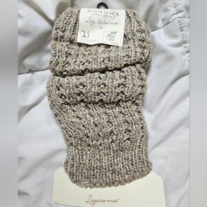 Brand New Sonoma Leg Warmers Balletcore Ballet Cozy Warm Beige Knit